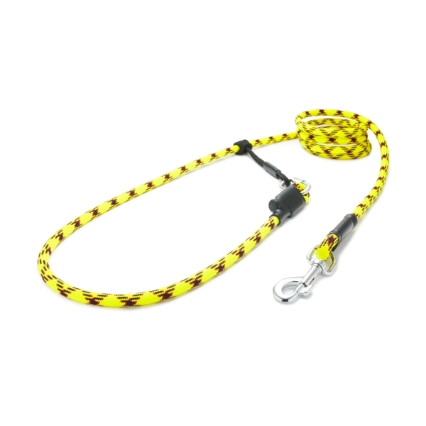 EASYLONG Hundeleine - L - 2m - gelber Python